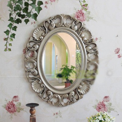 D32 Antique Silver Bathroom Toilet Vanity Wall Makeup Mirror Front Waterproof Y    153139892532